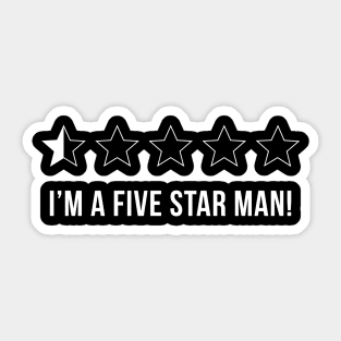 Five Star Man Sticker